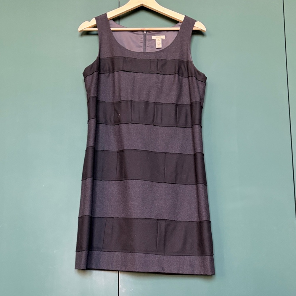 J. Crew Charcoal and Black Panel Mini Dress